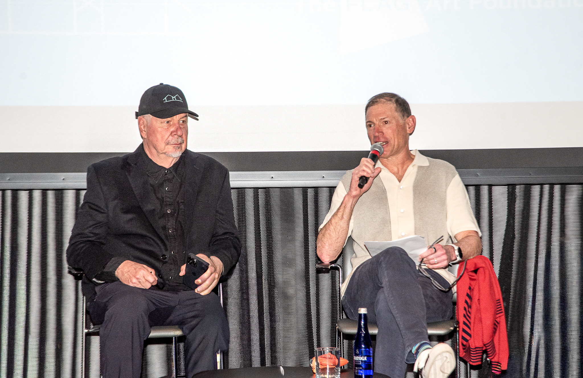 Jack Shear with The Ellsworth Kelly Foundation and Glen Fuhrman with The Flag Art Foundation