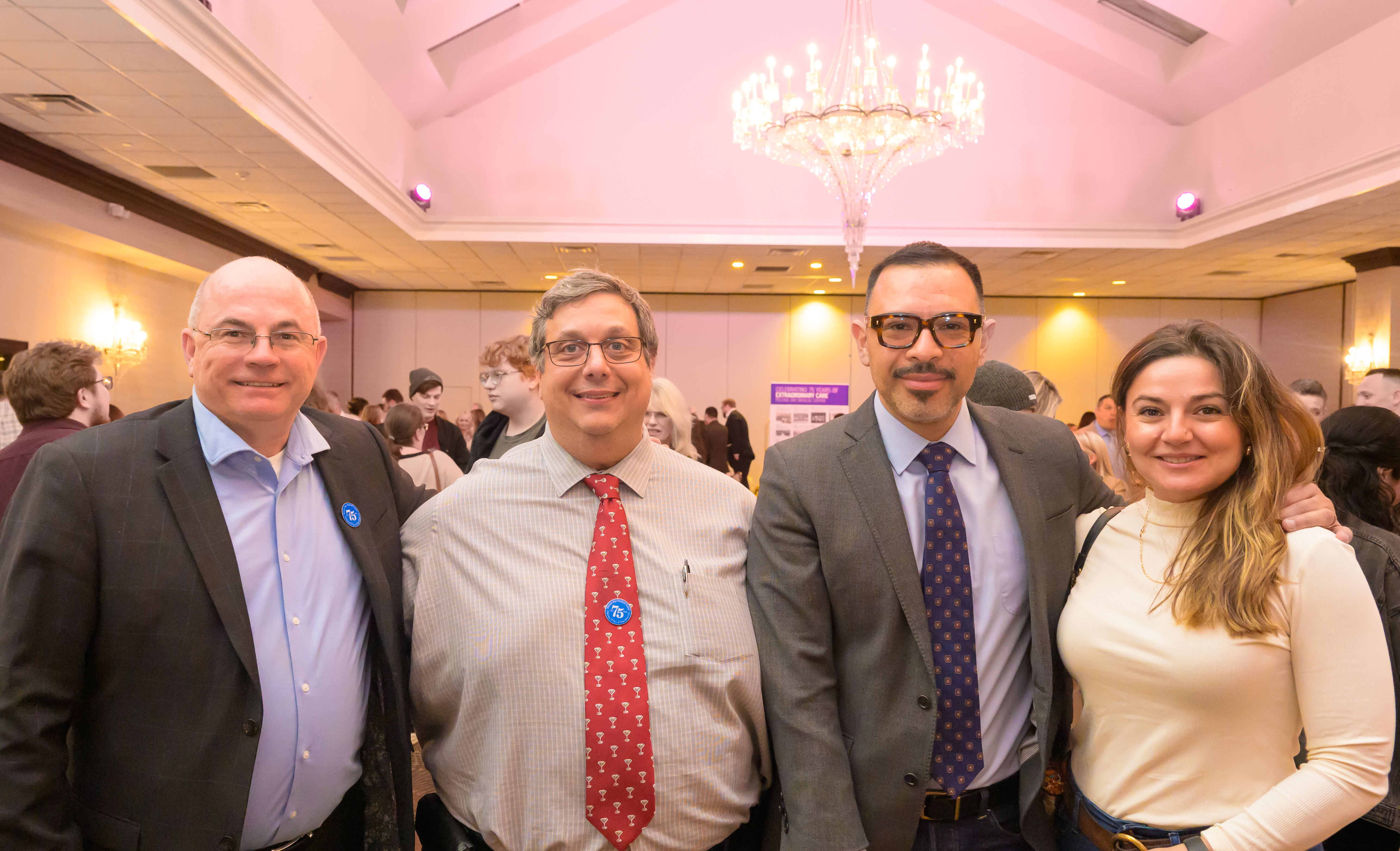 Riverhead Councilman Ken Rothwell, Steve Ouzounian, Alexander Escobar, Monserat Ruiz