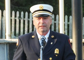 Sag Harbor Village Mayor Tom Gardella when he served as the village fire chief