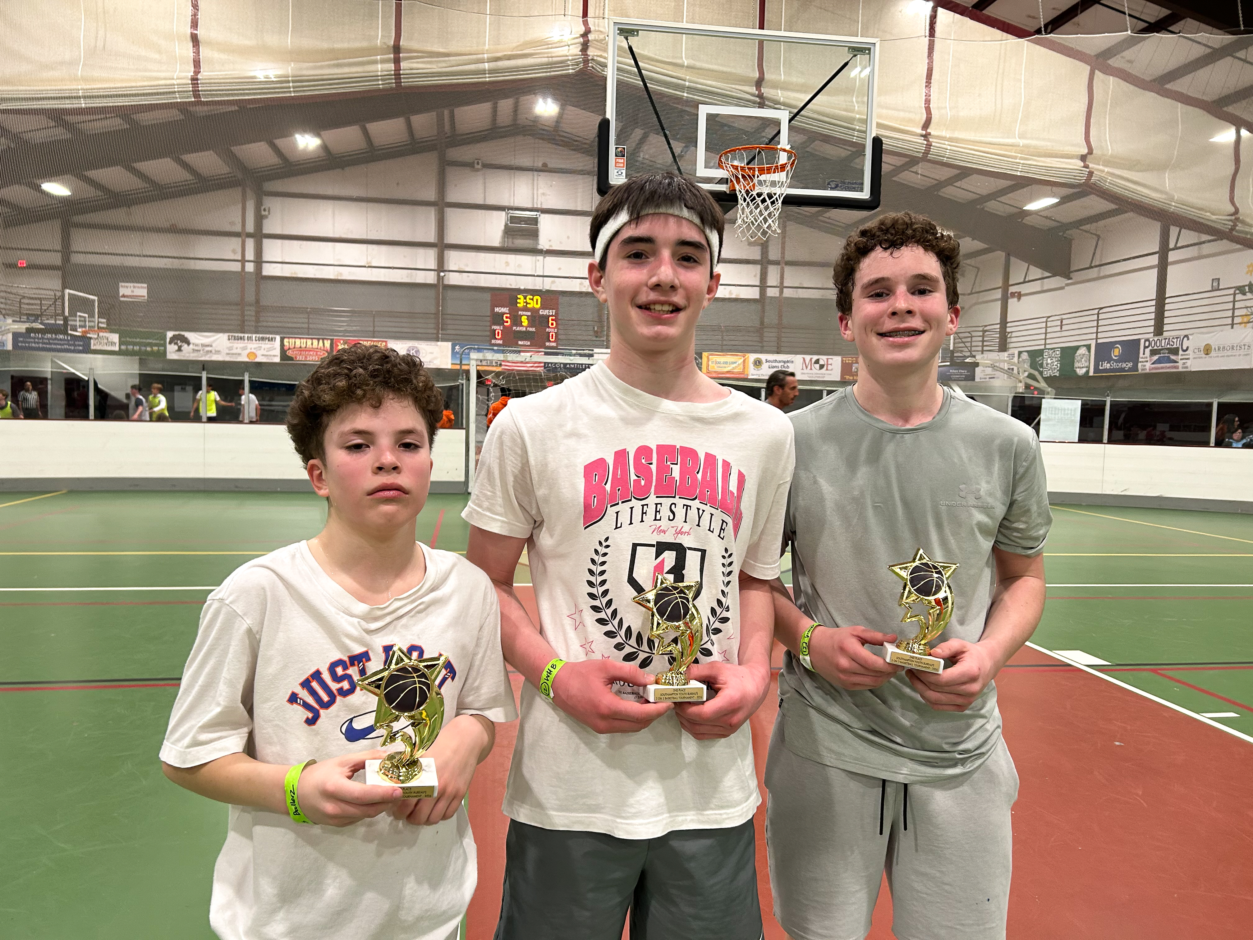 WHB Ballerz Take 2nd Place in 7-8 Grade_ - William and Patrick Marron with Gabe Dawson