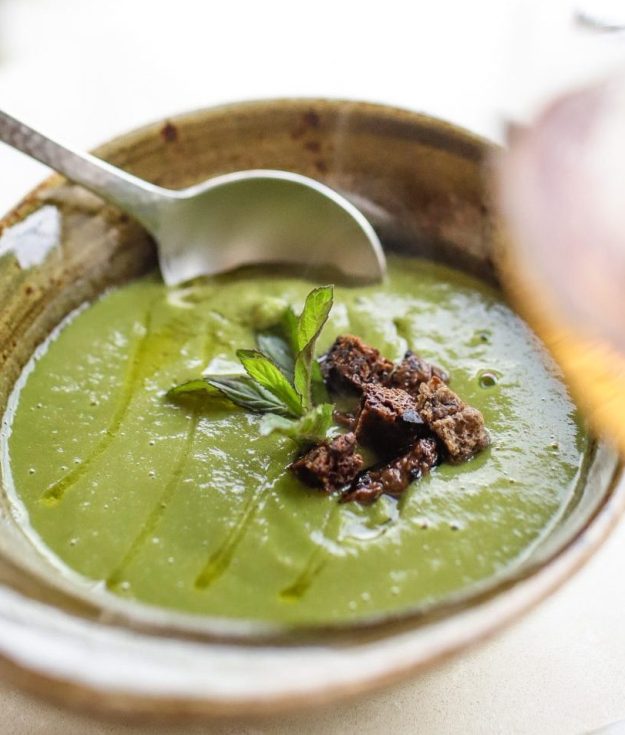 Spring Pea and Lettuce.