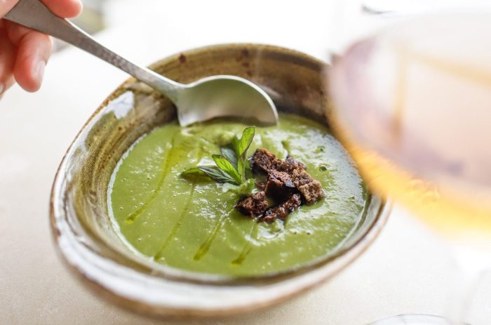 Spring Pea and Lettuce.