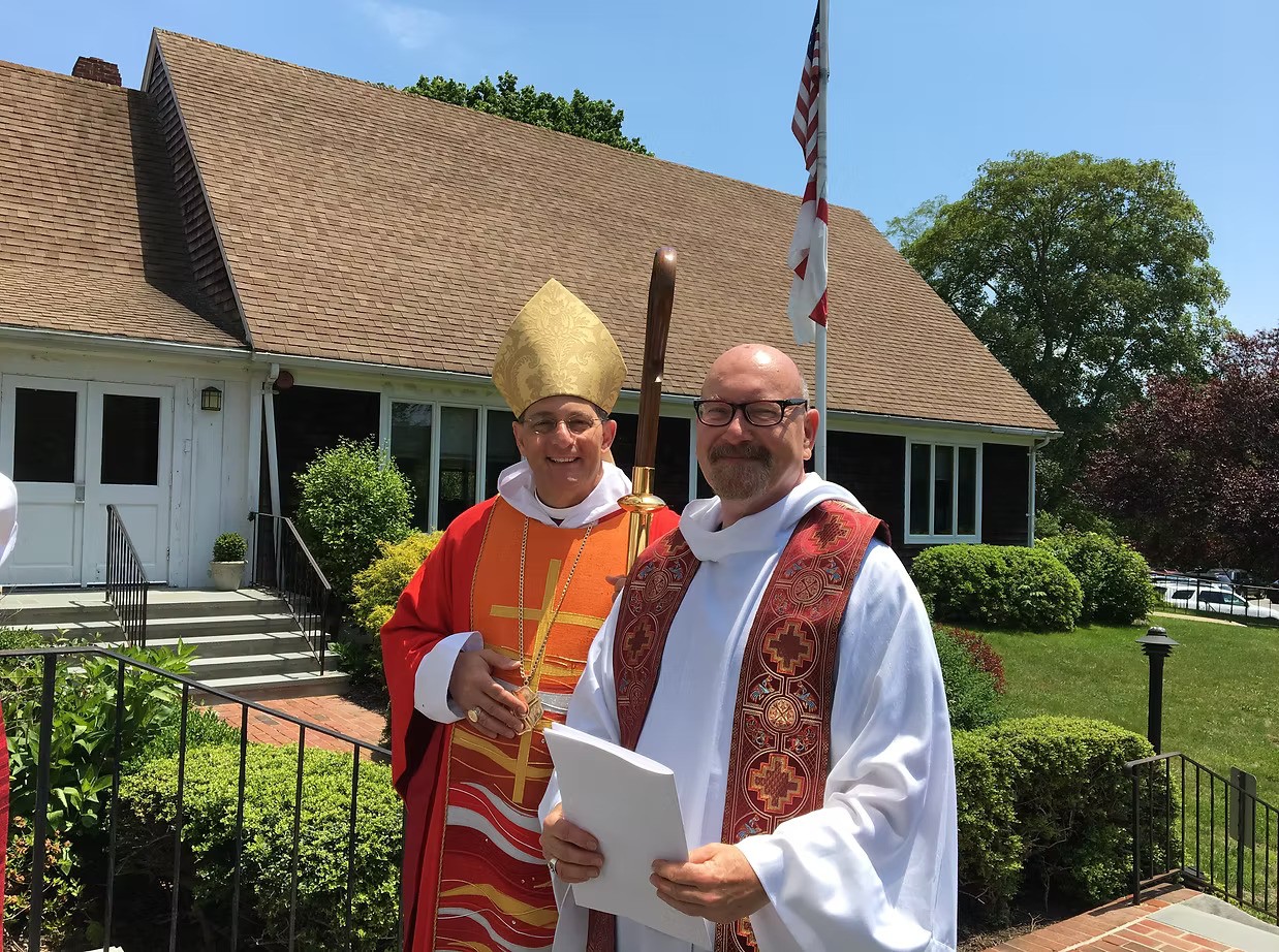 Father Charlie shown here at his Installation with Bishop Provenzano.