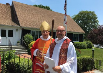 Father Charlie shown here at his Installation with Bishop Provenzano.
