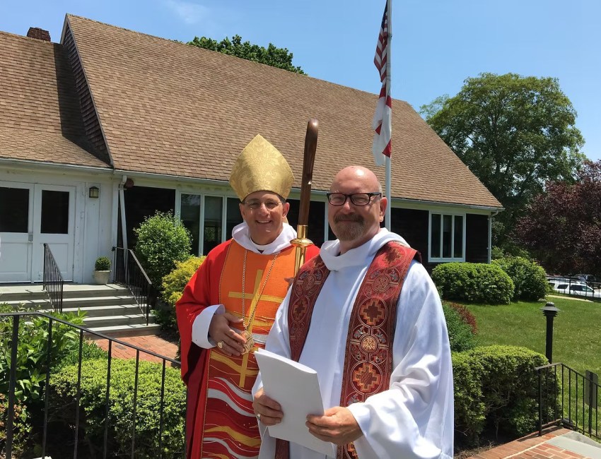 Father Charlie shown here at his Installation with Bishop Provenzano.