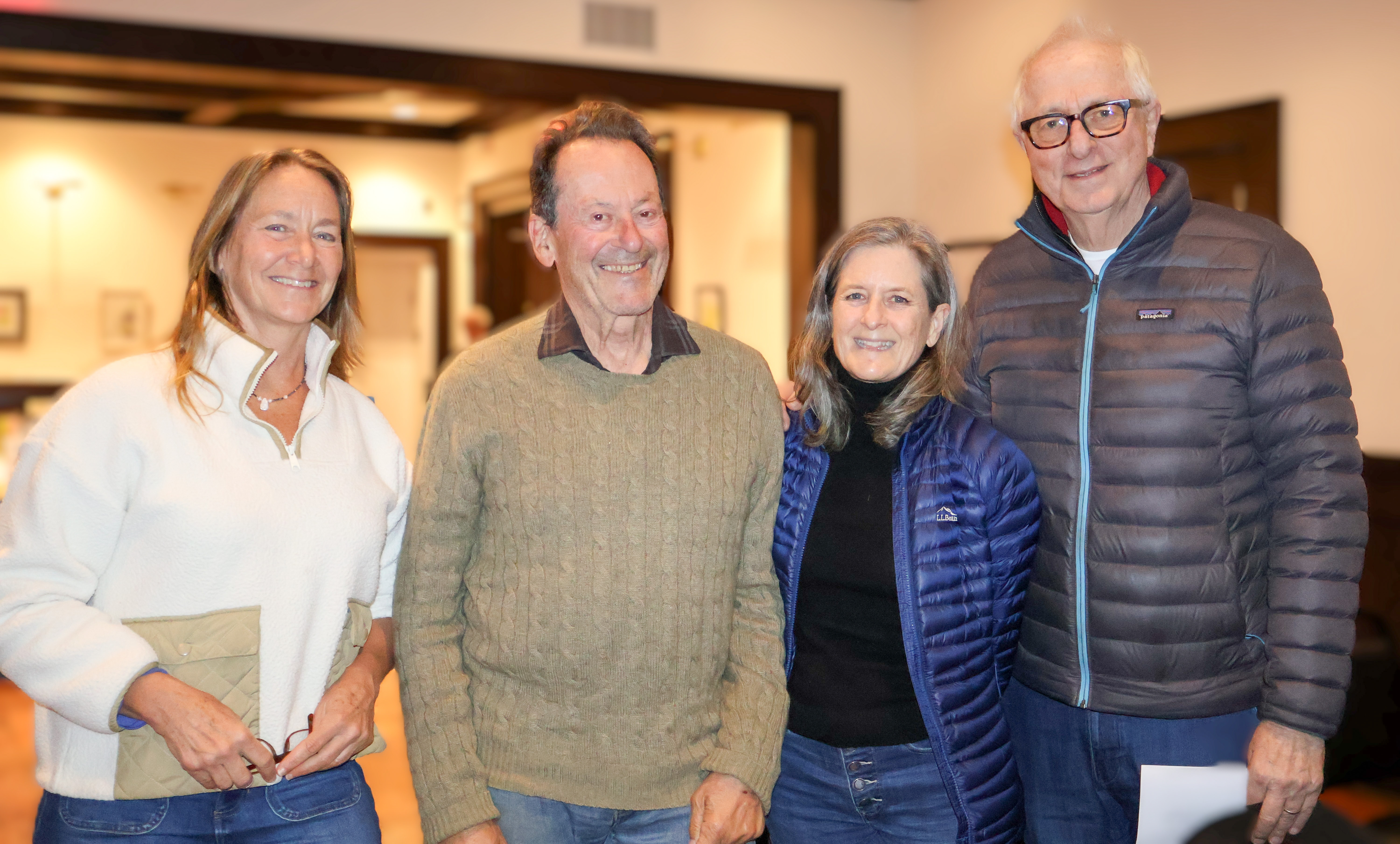 Accabonac Protection Committee members Jody Sutter, Geoffrey Drummond, Evelyn O'Doherty, and Mark Obenhaus