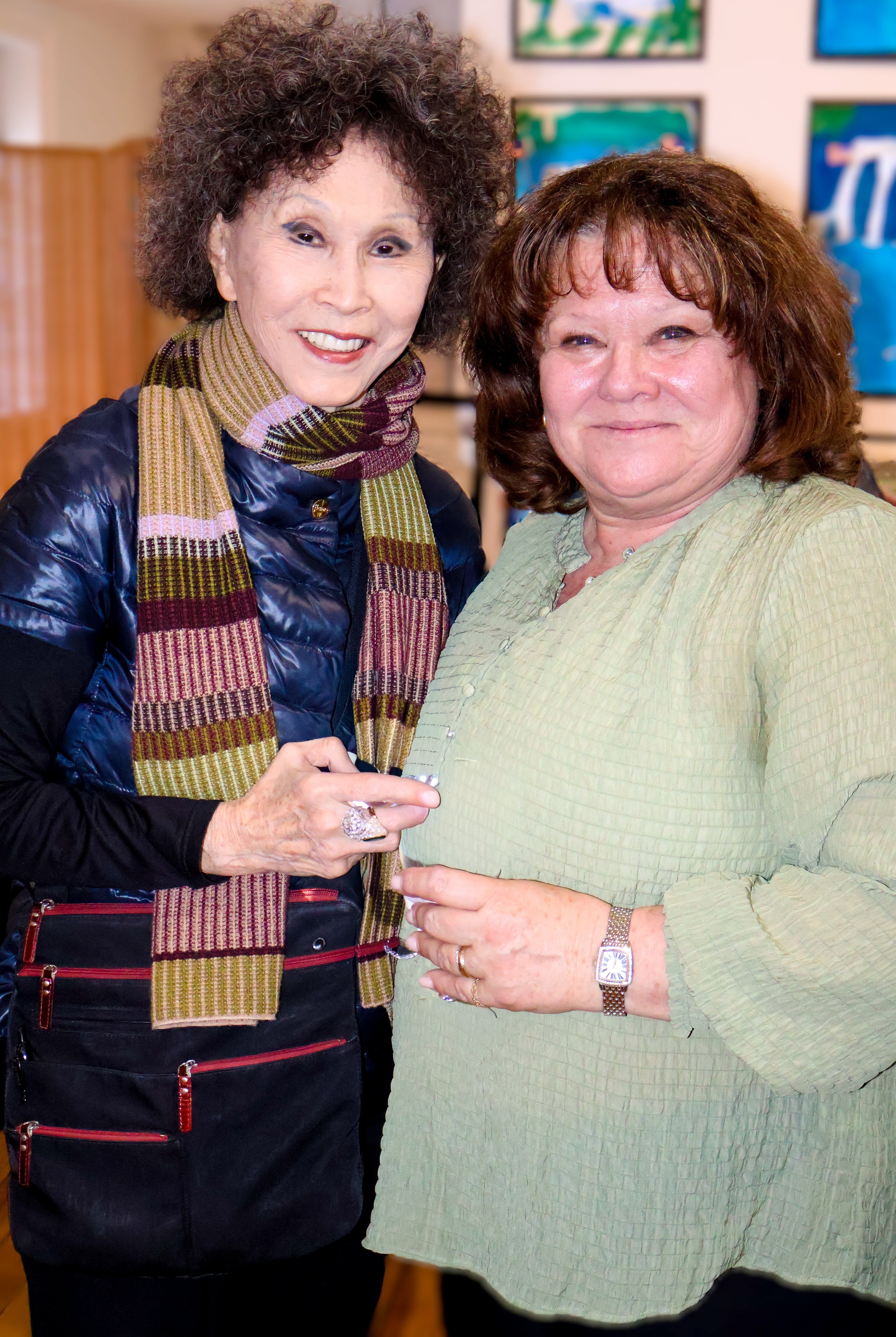 Artist Lana Jokel with SAC Executive Director Christina Strassfield