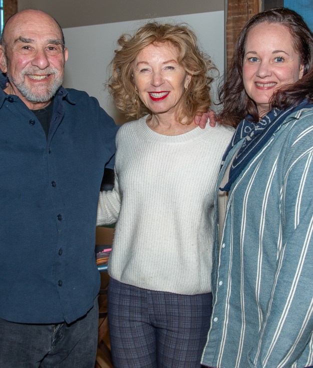 Author and Poet Philip Schultz, The Church Co-founder April Gornik with Executive Director Sheri Pasquarella