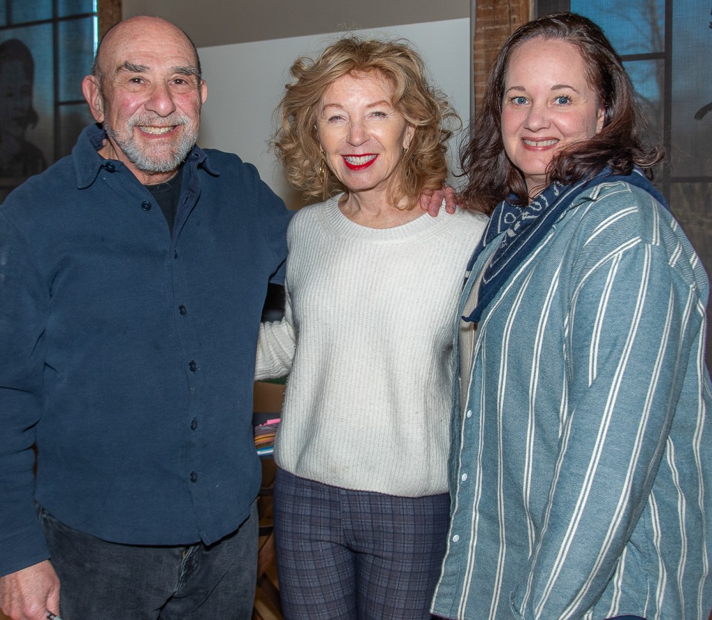 Author and Poet Philip Schultz, The Church Co-founder April Gornik with Executive Director Sheri Pasquarella