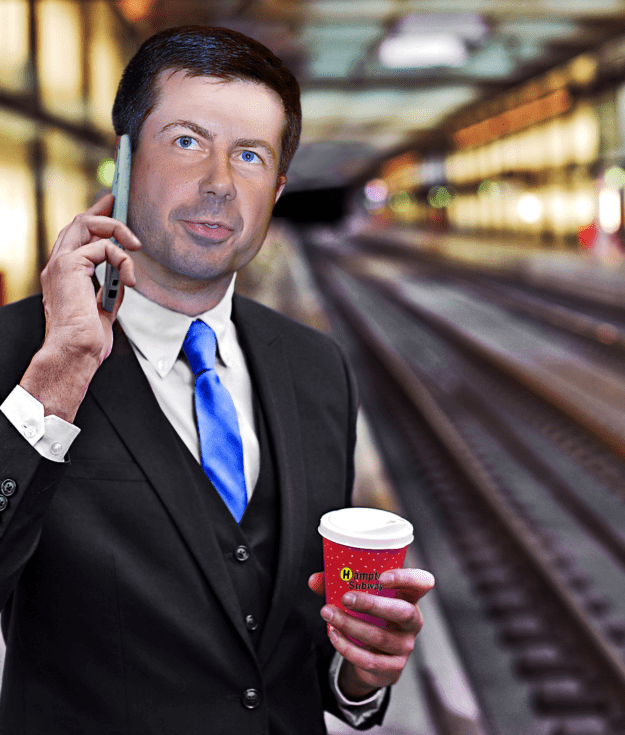 Pete Buttigieg is a frequent Hamptons Subway rider, though he's rarely seen aboard because his position grants him permission to ride with the conductor.