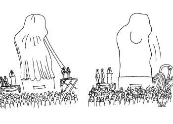 statues Cartoon by Dan Rattiner