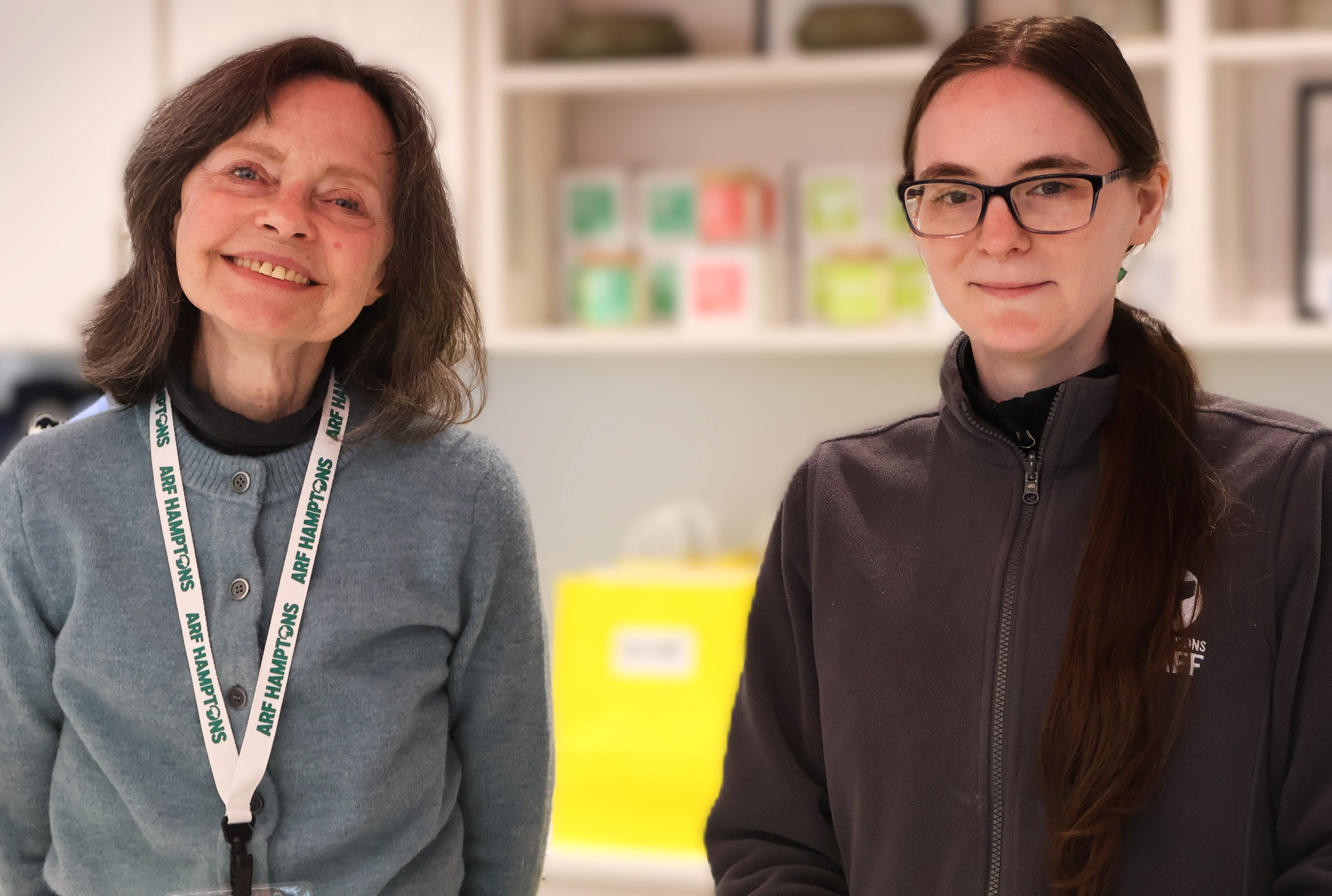 Emily Prager with ARF Adoption Coordinator Shayna Carter