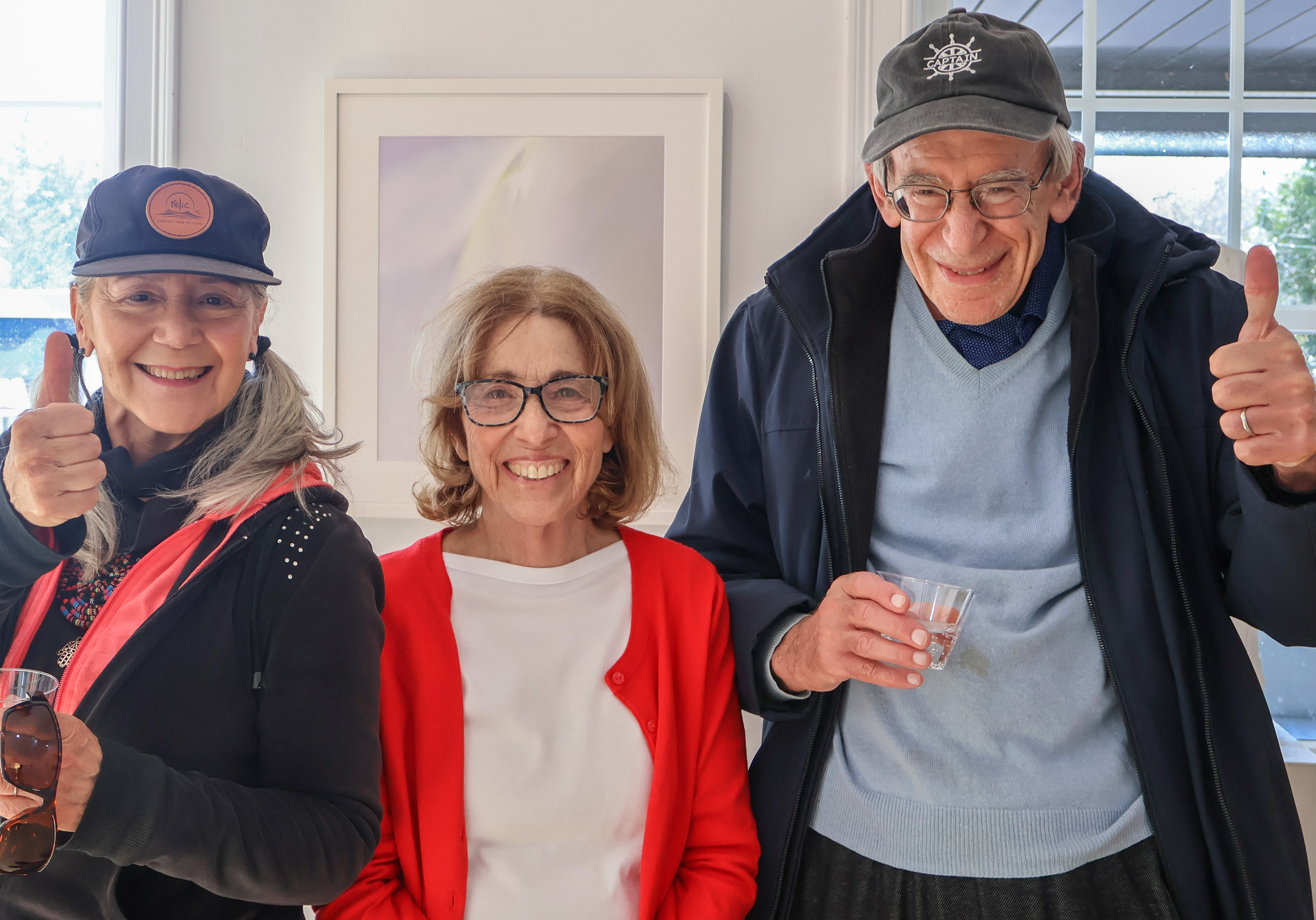 Katherine Liepe and Martin Levison with Artist Sara Cedar Miller