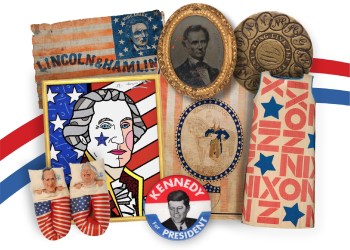 Ephemera on display in 