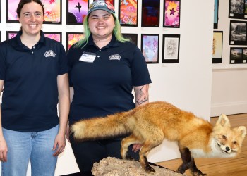 SOFO Outreach Coordinator Rebecca Rodgers with Environmental Educator, Moe Kennedy