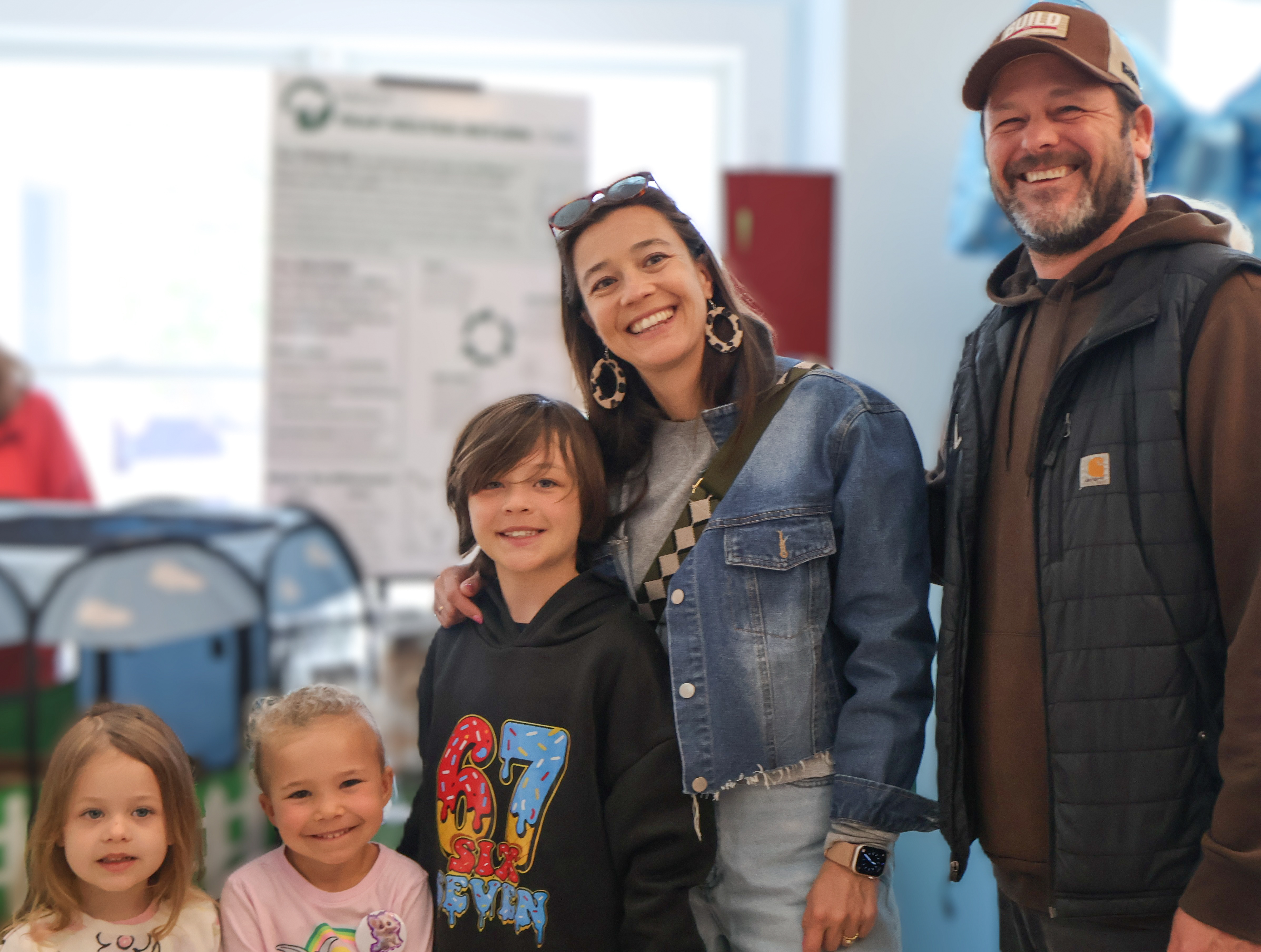 Tanzy, Ty, Lacey and Josh Levine with Wren Cohen