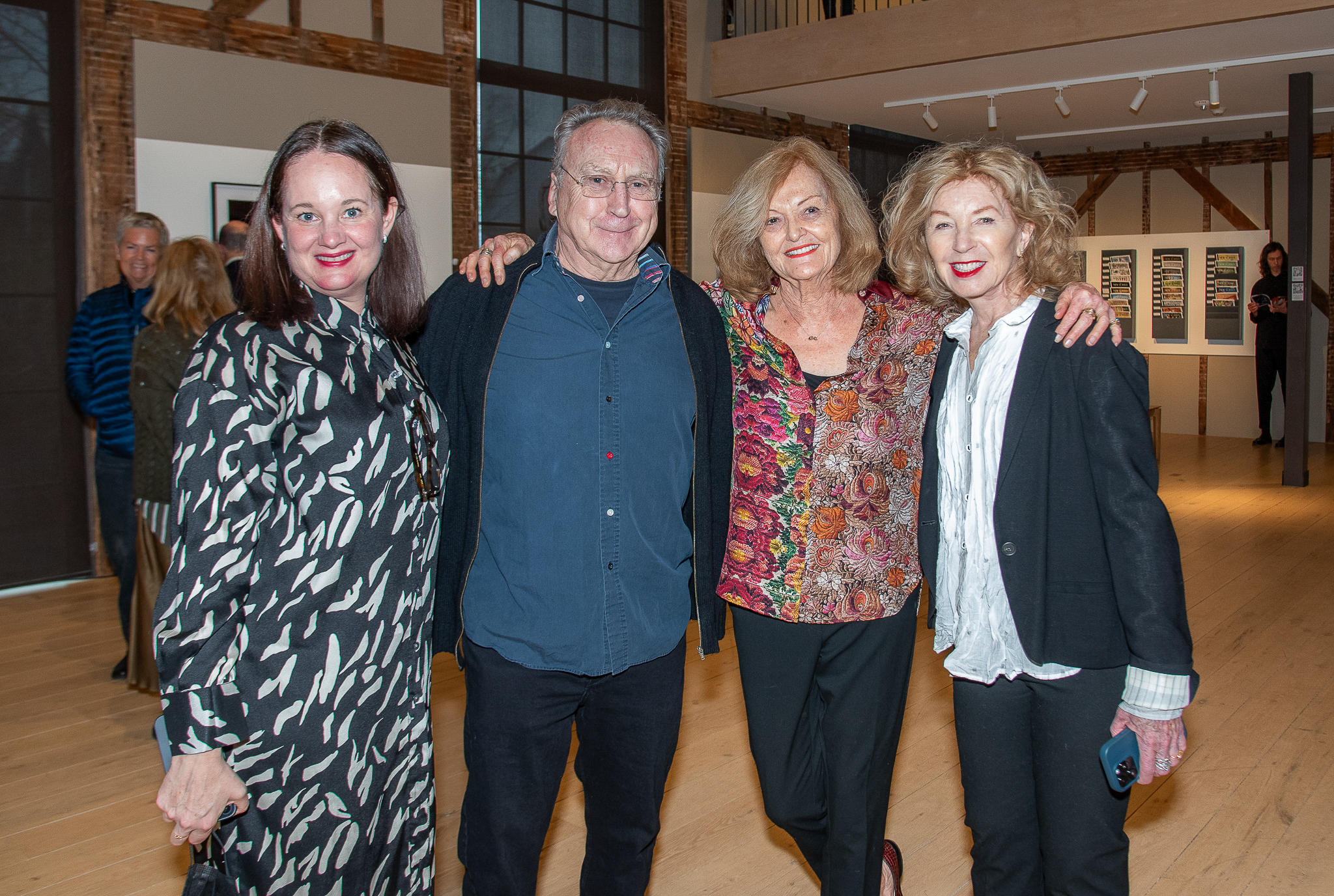 The Church Executive Director Sheri Pasquarella, Steven Miller, curator Elisabeth Biondi, and co-founder April Gornik