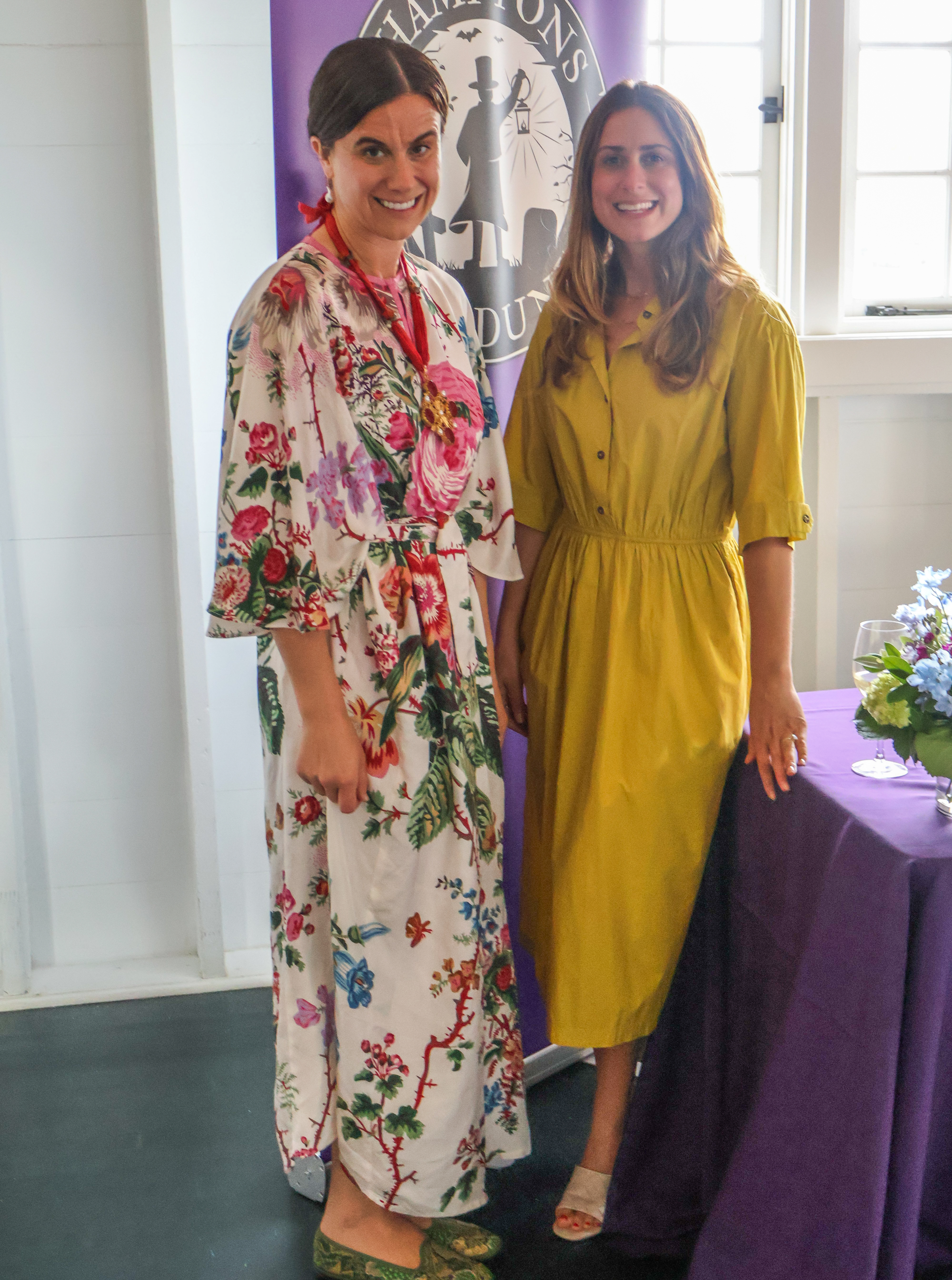 Volunteers Haley Collins and Julia Kearns