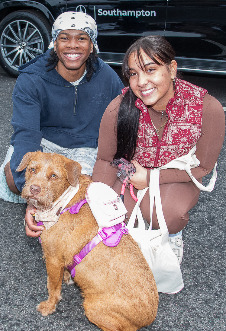 Adrien Filsaime, Janelle Boucher with Nala