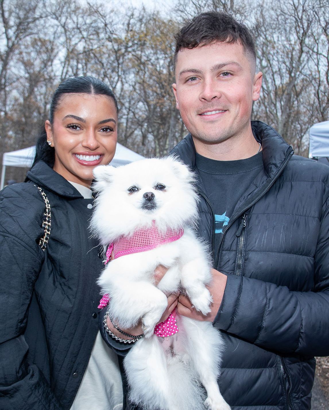 Mariah Reyes and Devon O'Brien with Mochi