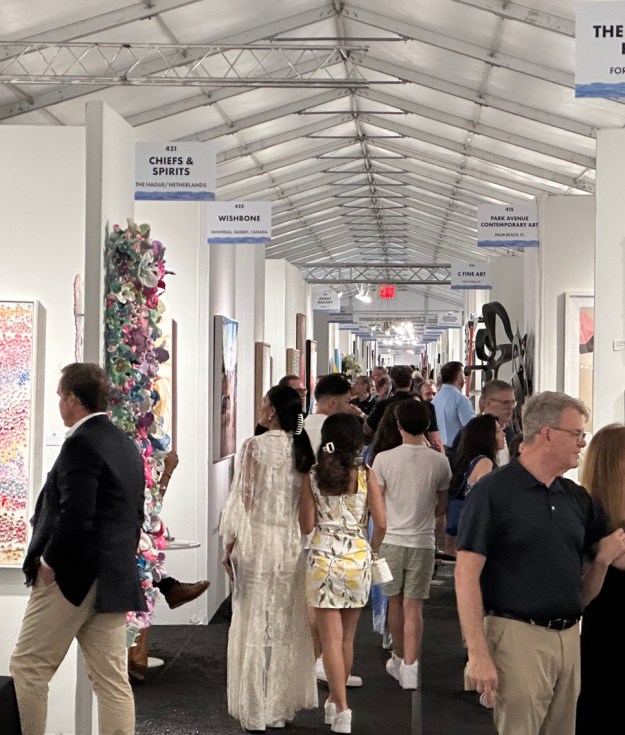 Crowds explore at Hamptons Fine Art Fair
