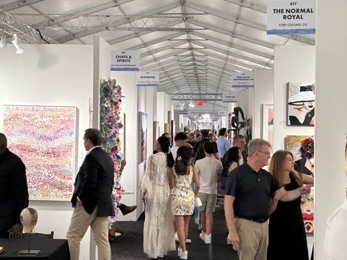 Crowds explore at Hamptons Fine Art Fair