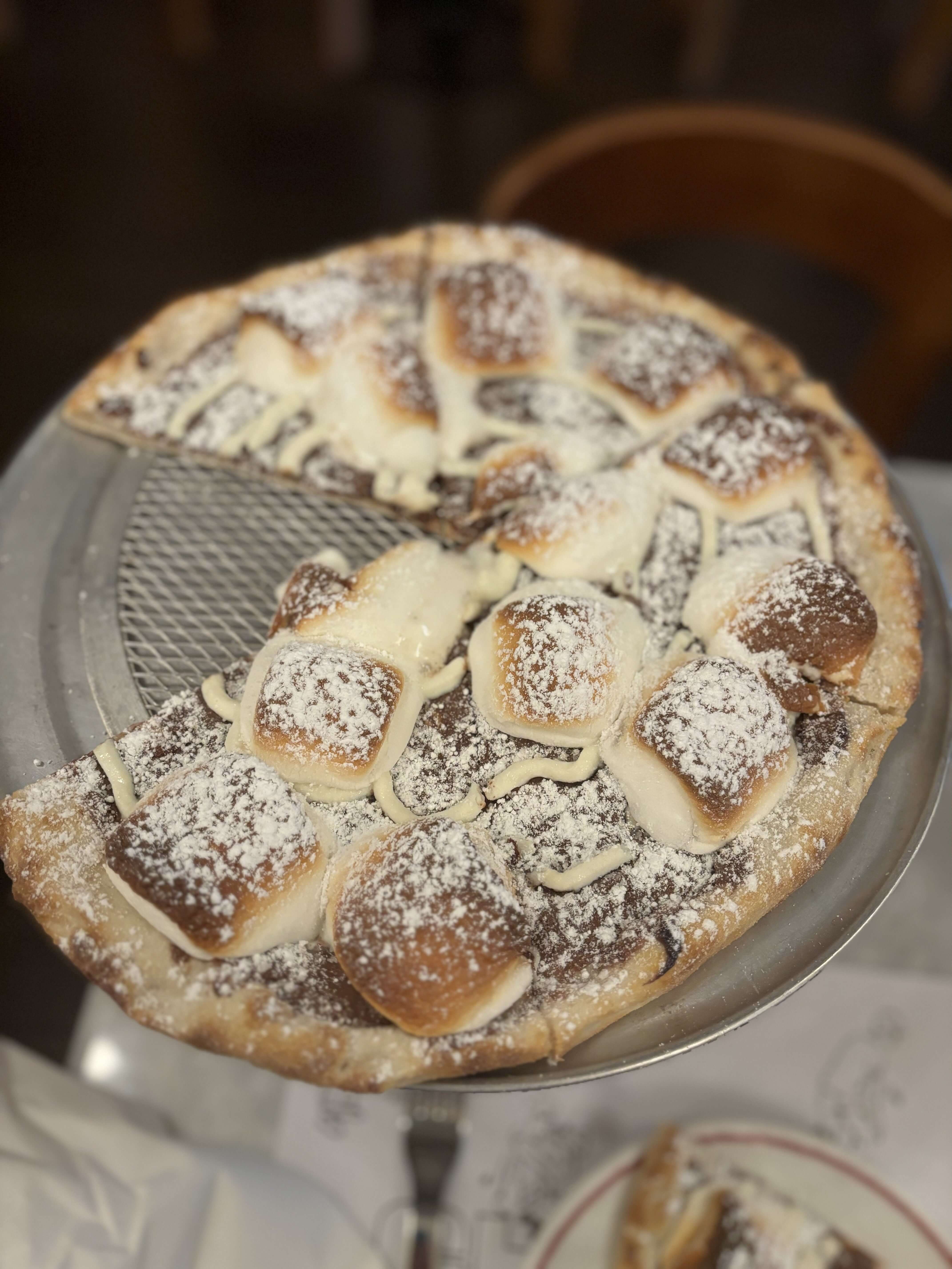 Nutella pizza at Charlie Boy, Claudio's