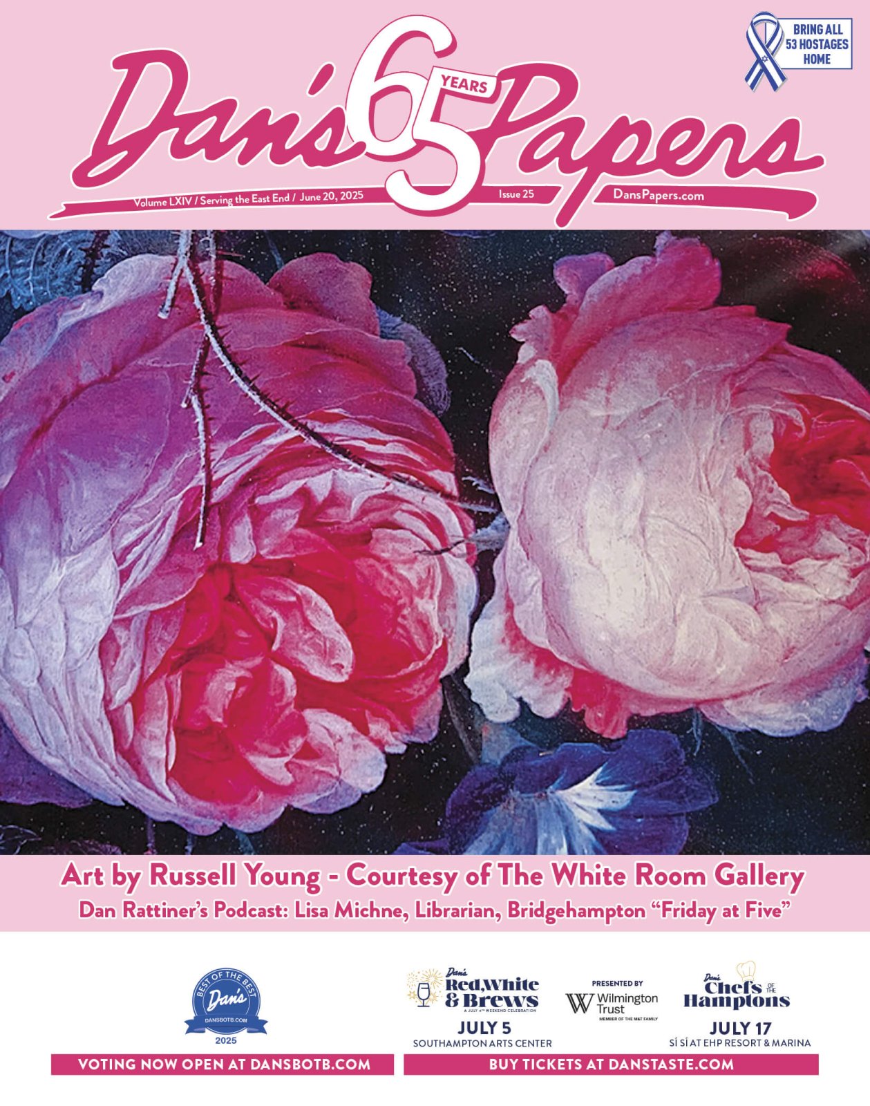 June 20, 2025 Dan's Papers cover art by Russell Young, Courtesy The White Room Gallery