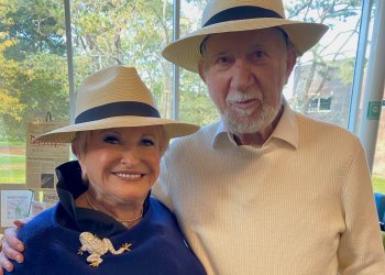 Dan's Papers owner Victoria Schneps with Dan's Papers founder Dan Rattiner