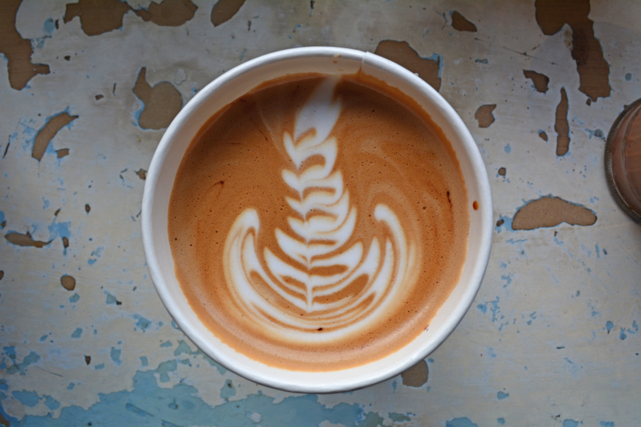 A Grindstone Coffee latte