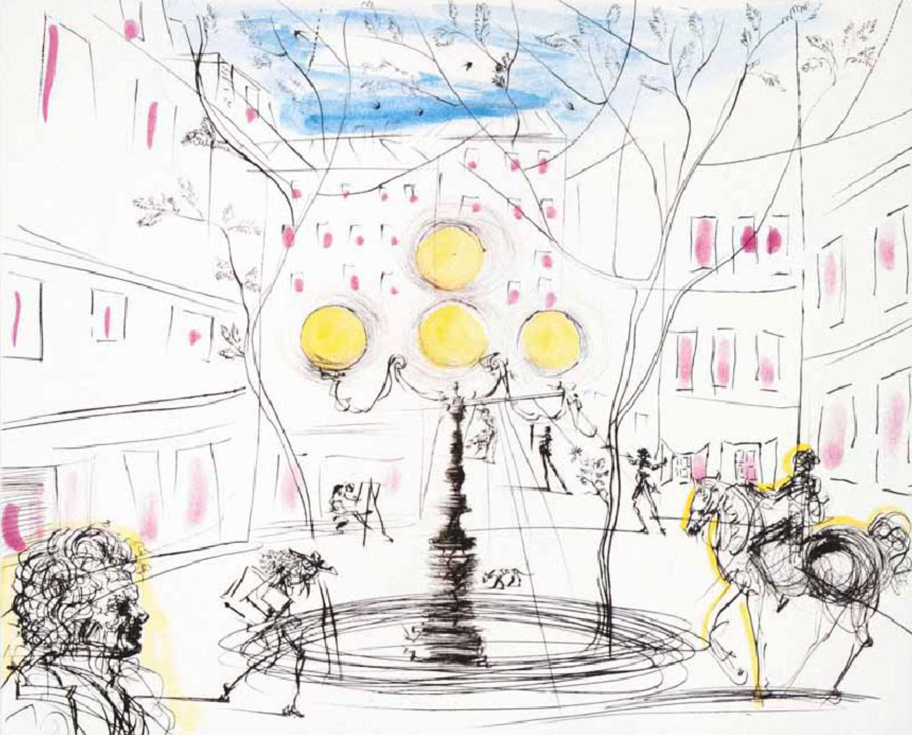 Salvador Dali "Place Furstenberg," Courtesy Contessa Gallery
