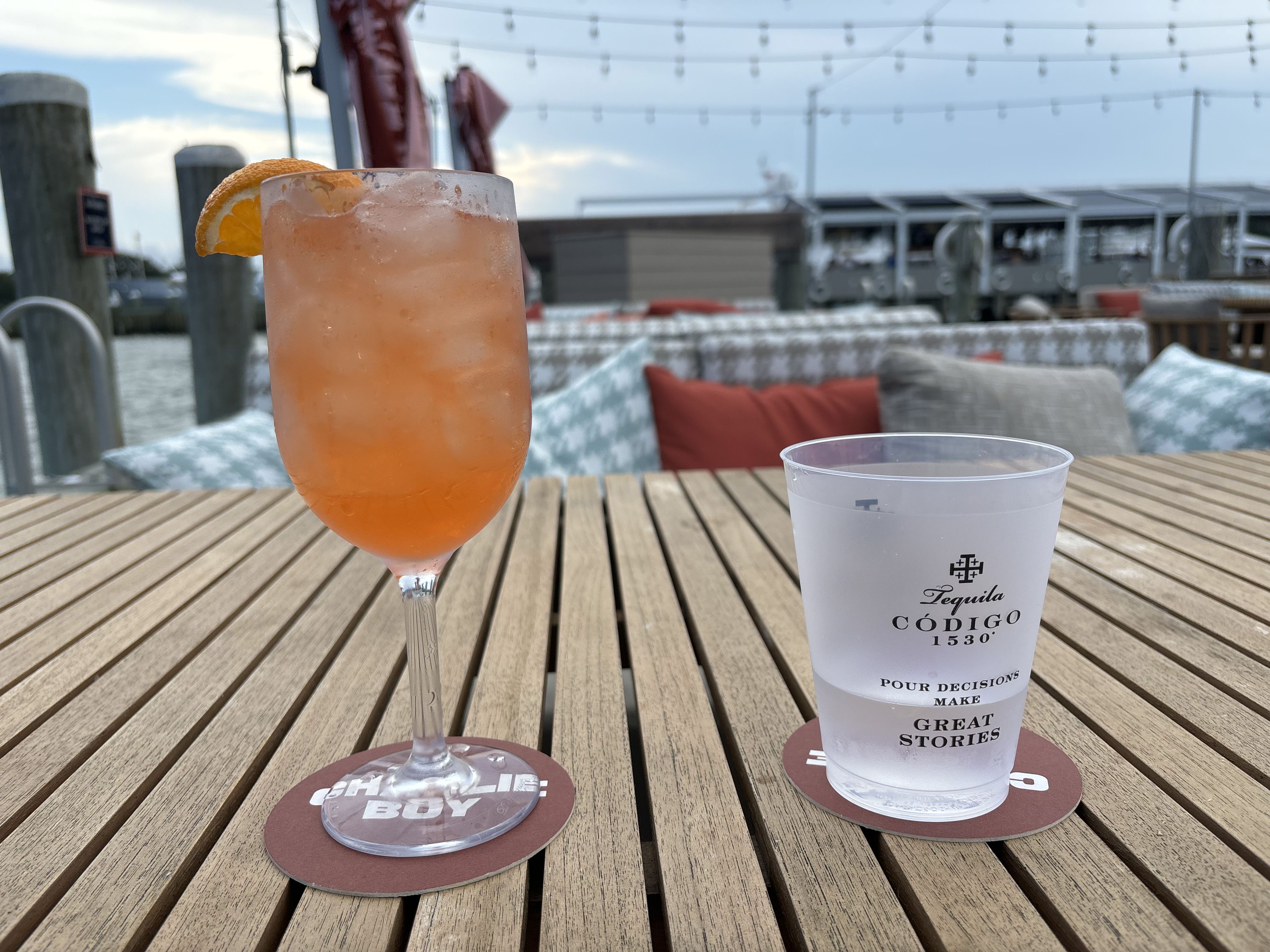 The Common Country Bev features a unique blend of mezcal and aperol.