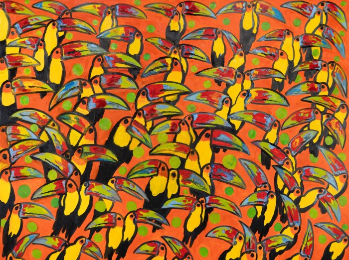 Art by Hunt Slonem, Courtesy Contessa Gallery