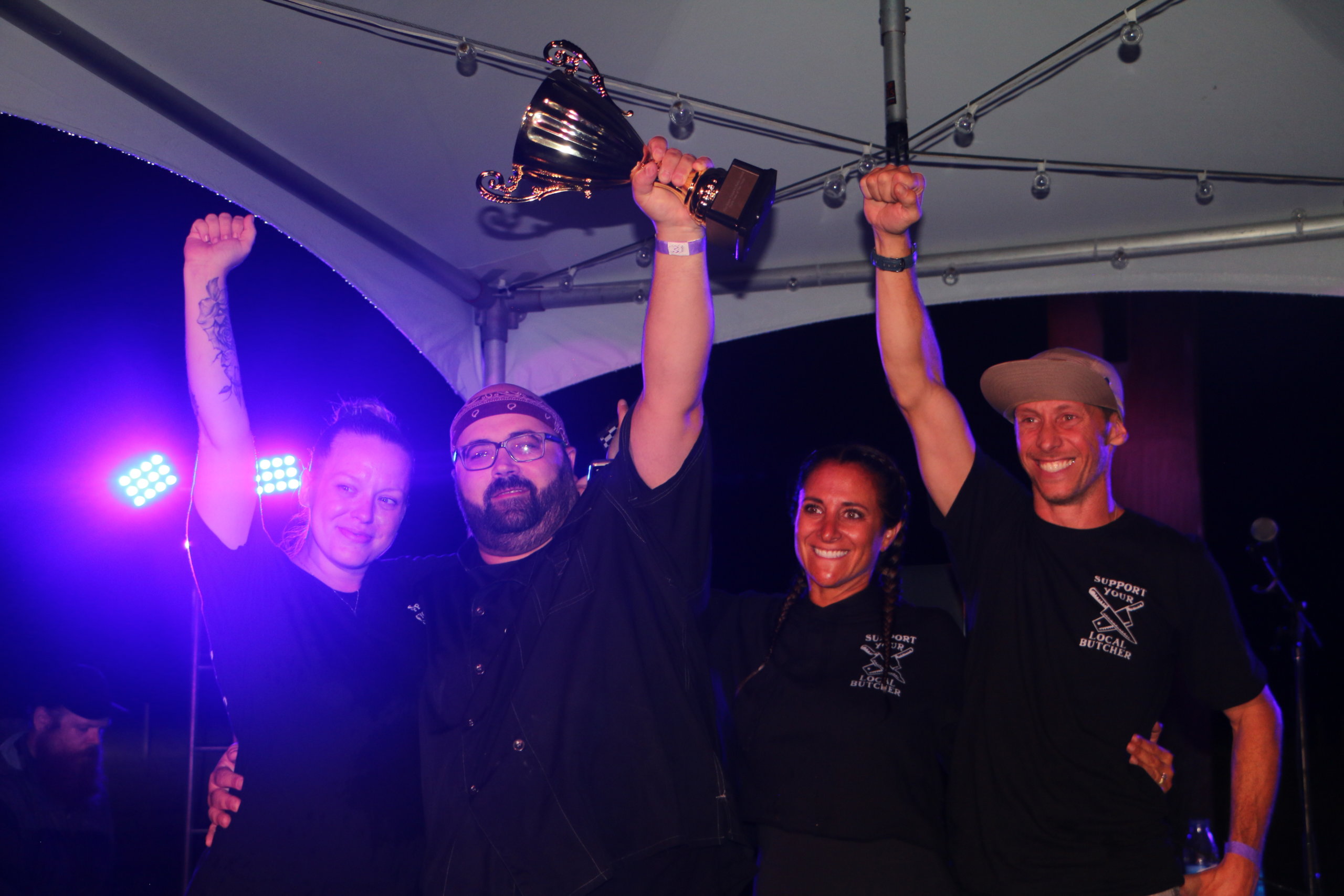Justin's Chop Shop winning Dan's Taste of Two Forks' first-ever Blue Moon Award