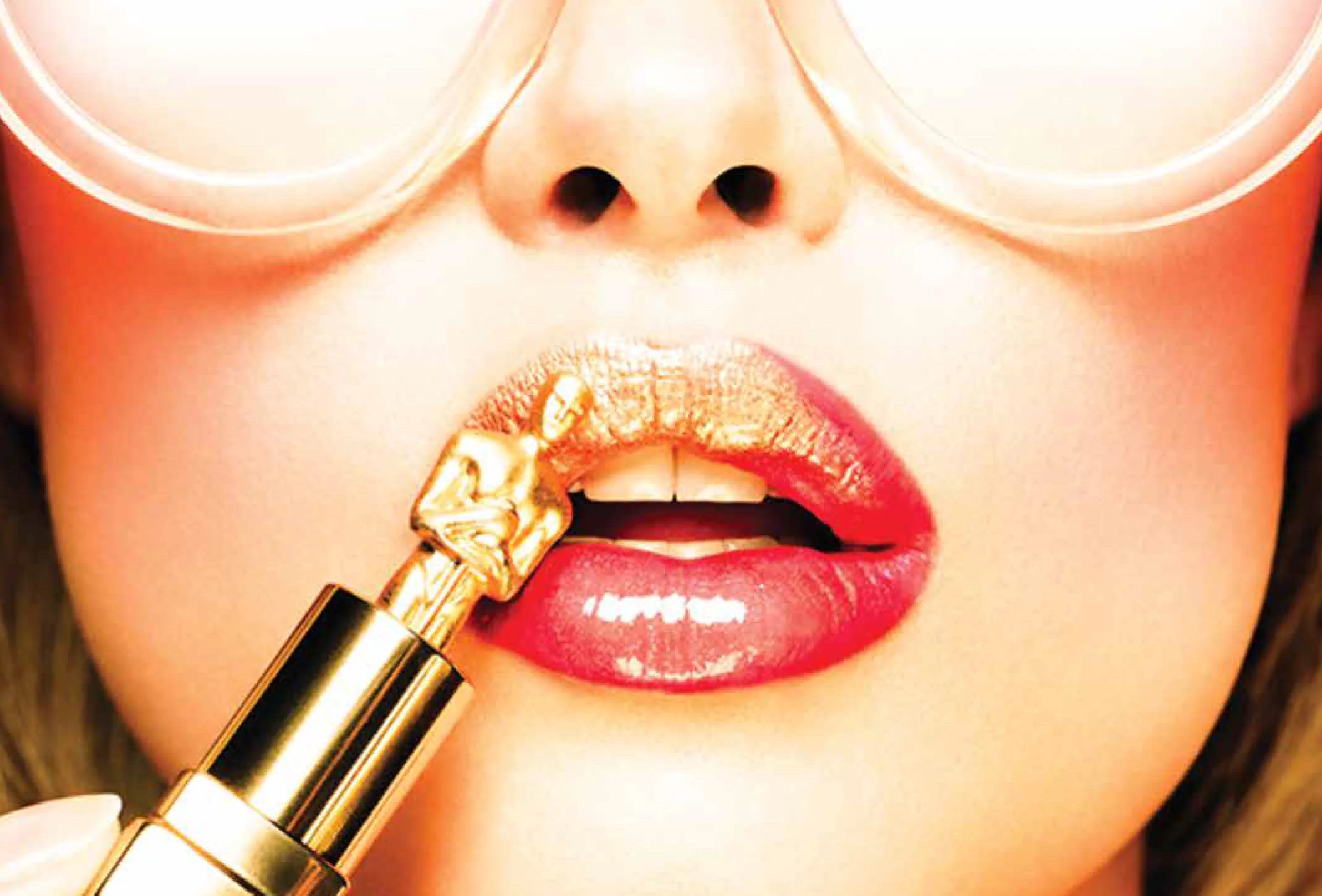 "Hollywood Lips #1" September 19, 2025 Dan's Papers cover art (detail) by The Guys With The Same Name, Courtesy The White Room Gallery